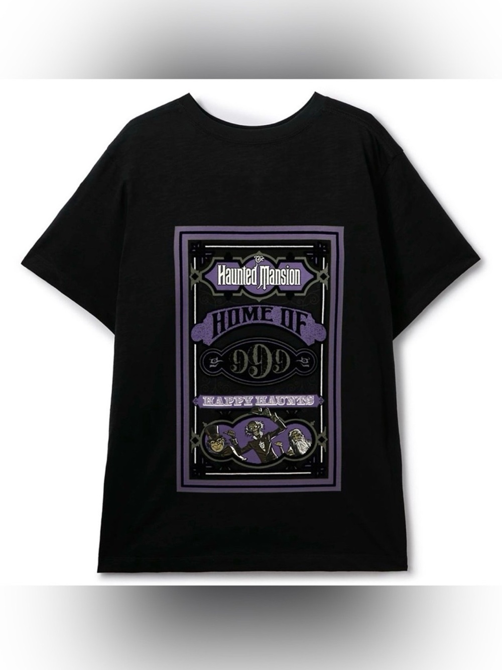 Disney Haunted Mansion Black and Purple Graphic Tee